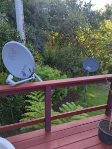 satellite dishes coming down